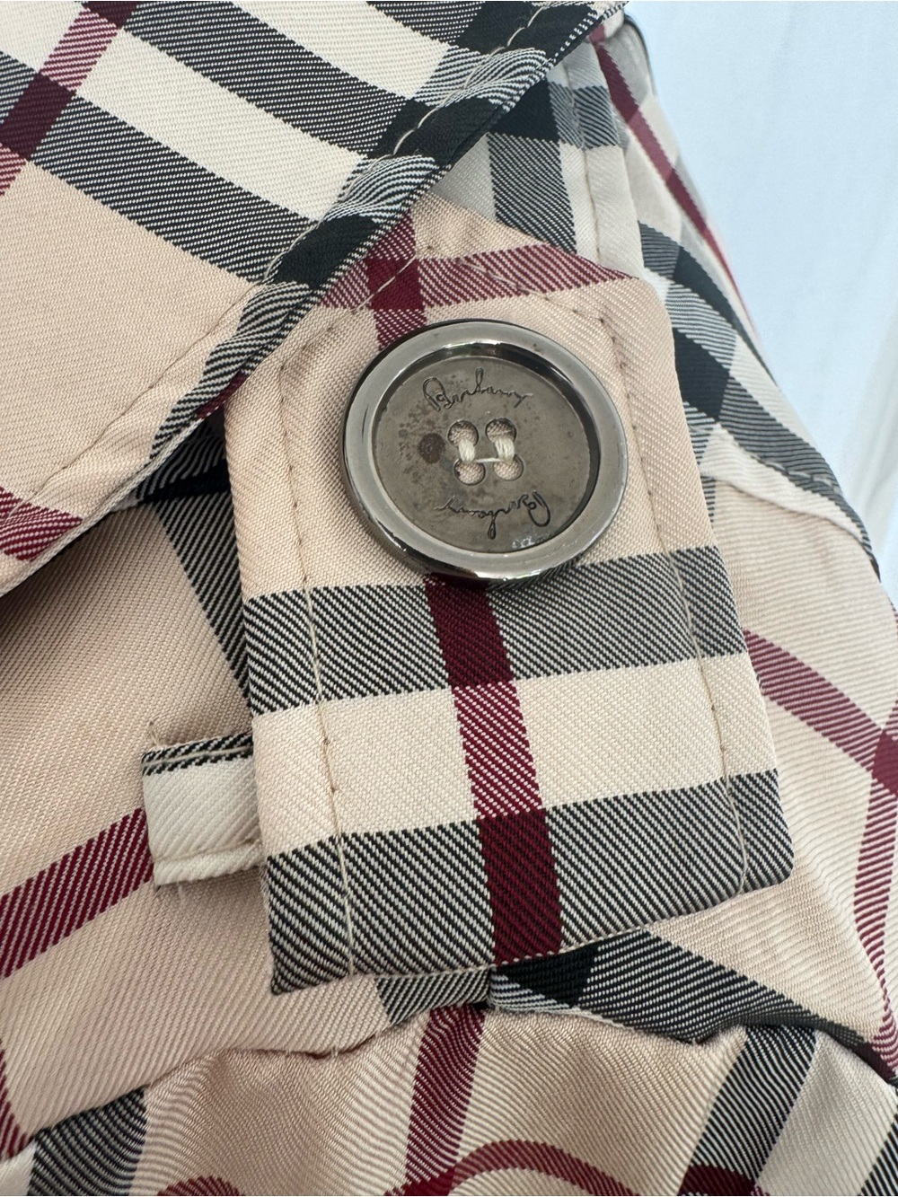 Burberry London Girls Nova Check Plaid Double-Breasted Trench Coat - Picture 6 of 16
